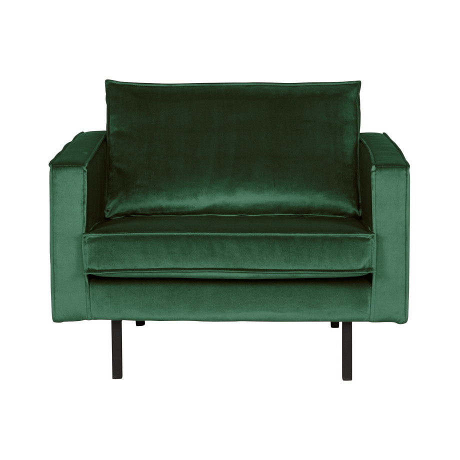 BePureHome Fauteuil 'Rodeo' Velvet, kleur Forest Green afbeelding 1