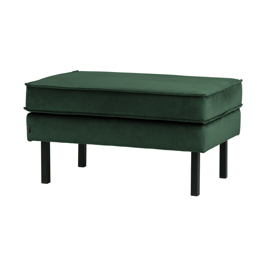 BePureHome Hocker 'Rodeo' Velvet, kleur Groen afbeelding 1