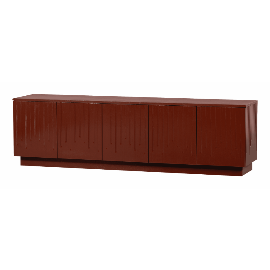 BePureHome TV-meubel 'Pencil' Grenenhout, 180cm, kleur Merlot afbeelding 1