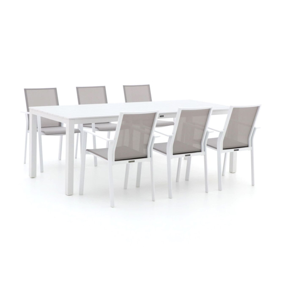 Bernstein Amberg/Menzano 220cm dining tuinset 7-delig stapelbaar - Laagste prijsgarantie! afbeelding 1