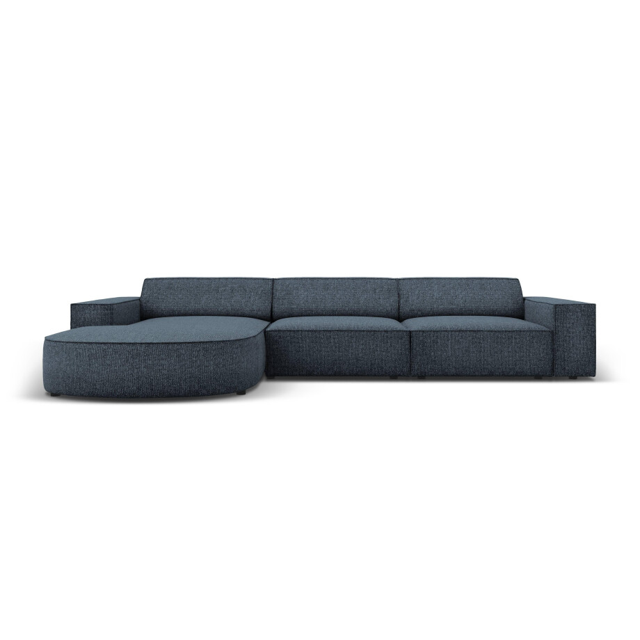 4-zitshoekbank Jodie links chenille afgerond | Micadoni Home afbeelding 1