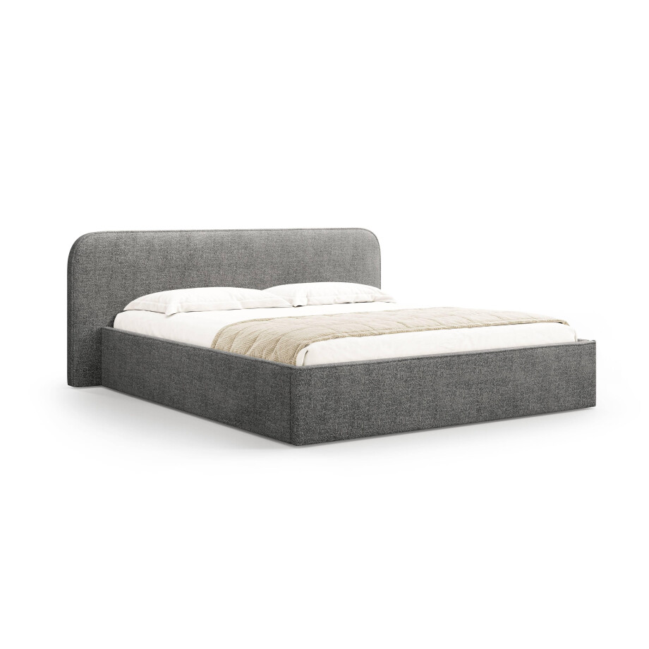 Bedframe met opbergvak Elizabeth 160x200 bouclé | Micadoni afbeelding 1