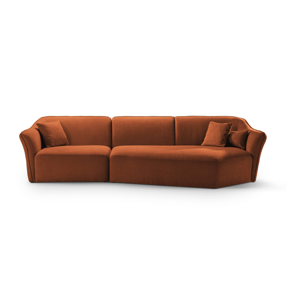 Hoekbank Hailey 5-zits rechts bouclé | Micadoni afbeelding 1