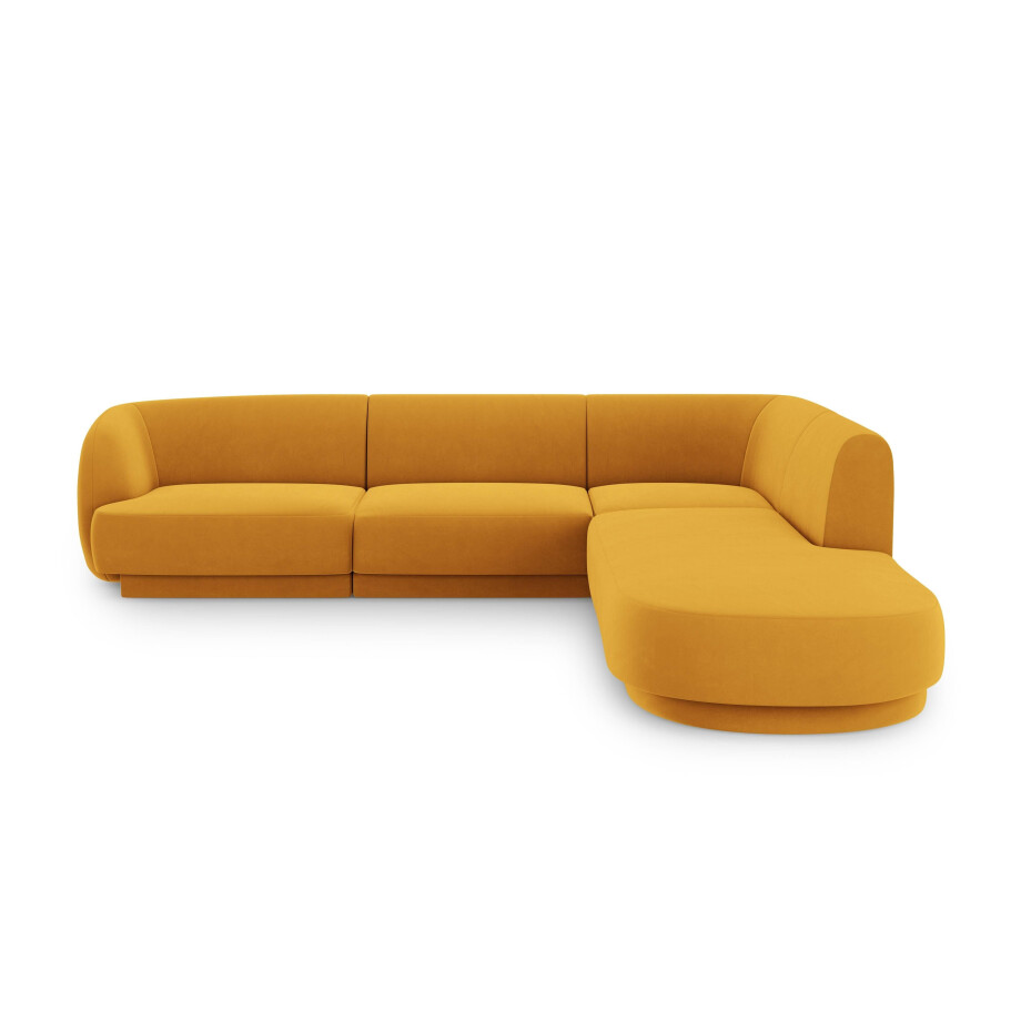 6-zits hoekbank Miley rechts velvet | Micadoni Limited Edition afbeelding 1