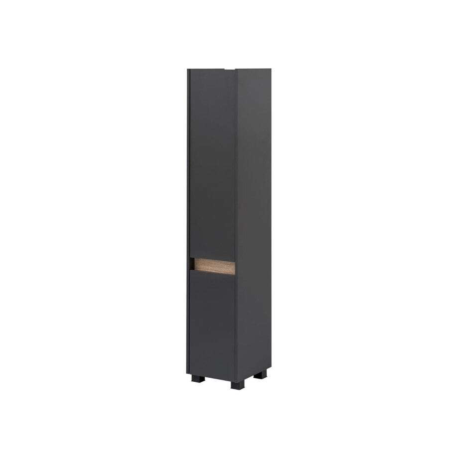 Schildmeyer Hoge badkamerkast Cosmo (1 deur (breedte 30,2 cm), Antraciet) afbeelding 1