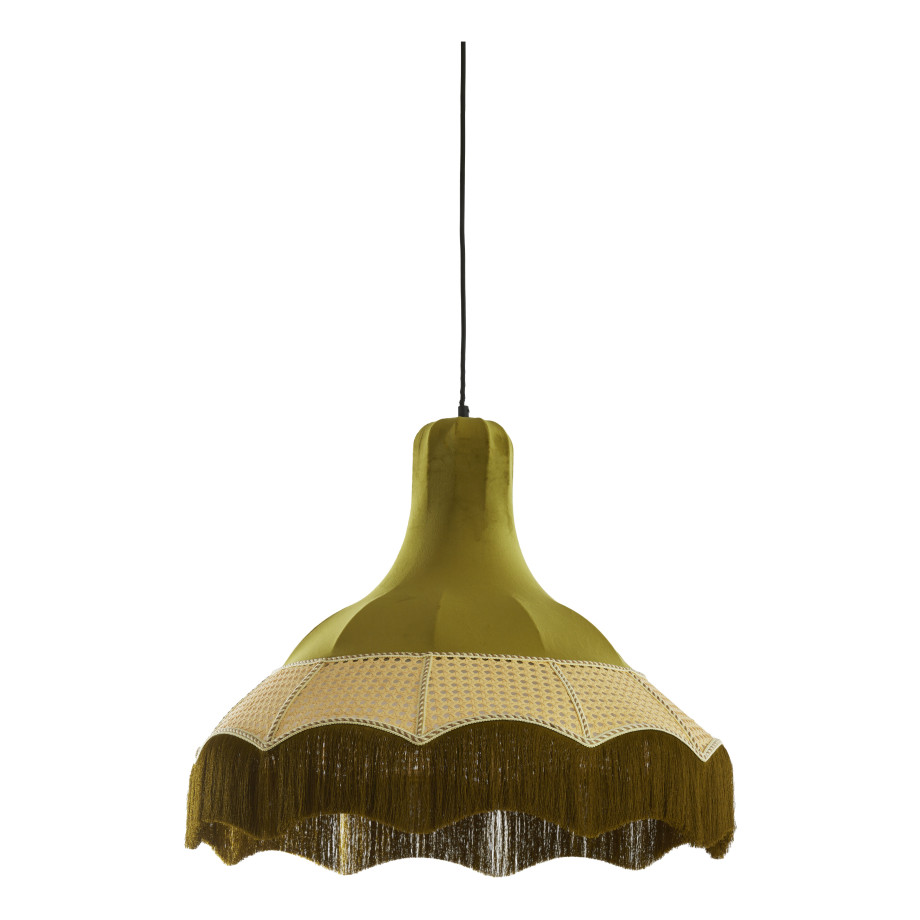 Light & Living Hanglamp 'Mizia' Velvet, 60cm, kleur Groen afbeelding 1