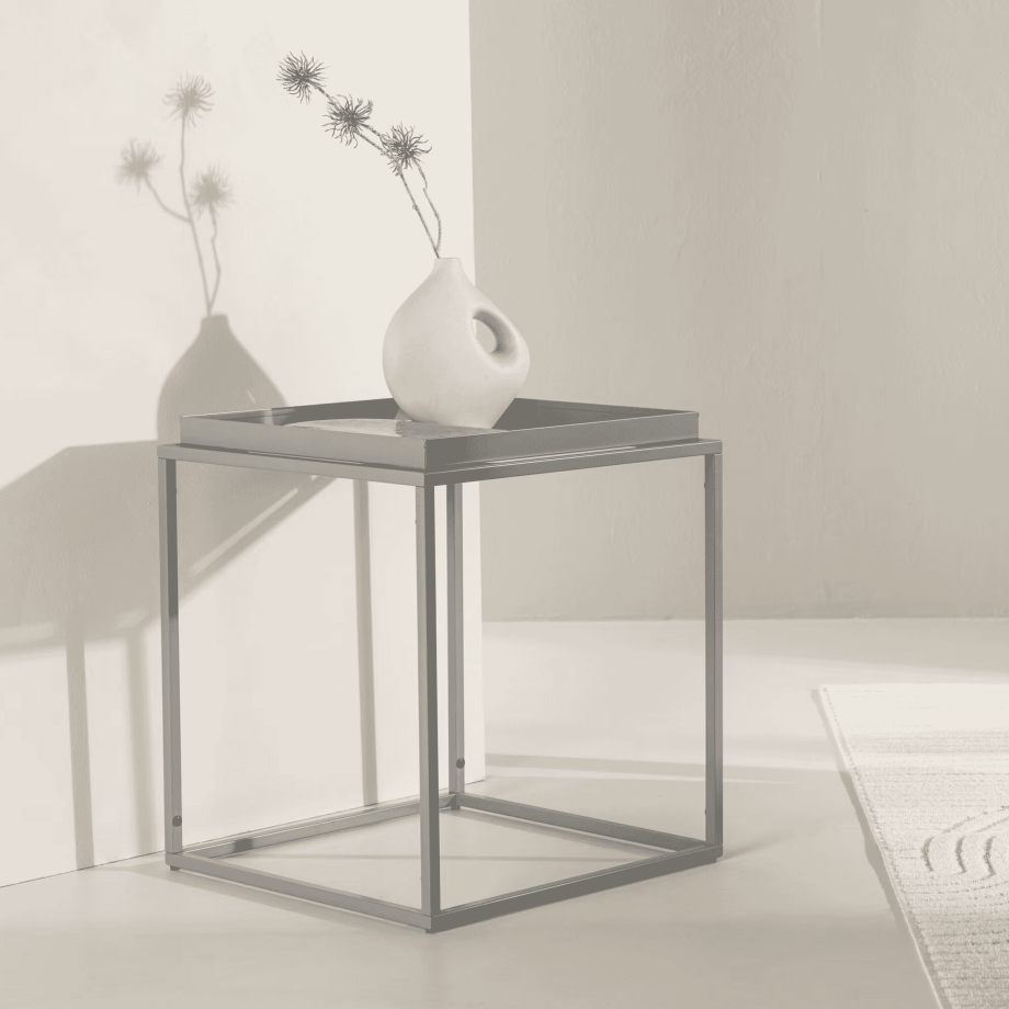 Nohr Bijzettafel 'Adrain' 45 x 45cm, kleur Donkergrijs Nohr Bijzettafel 'Adrain' 45 x 45cm, kleur Donkergrijs afbeelding 1