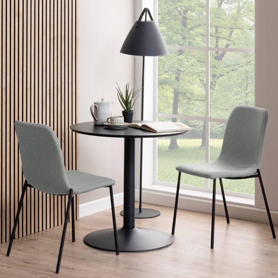 Bendt Ronde Bistrotafel 'Ina' 80cm, kleur Zwart afbeelding 1