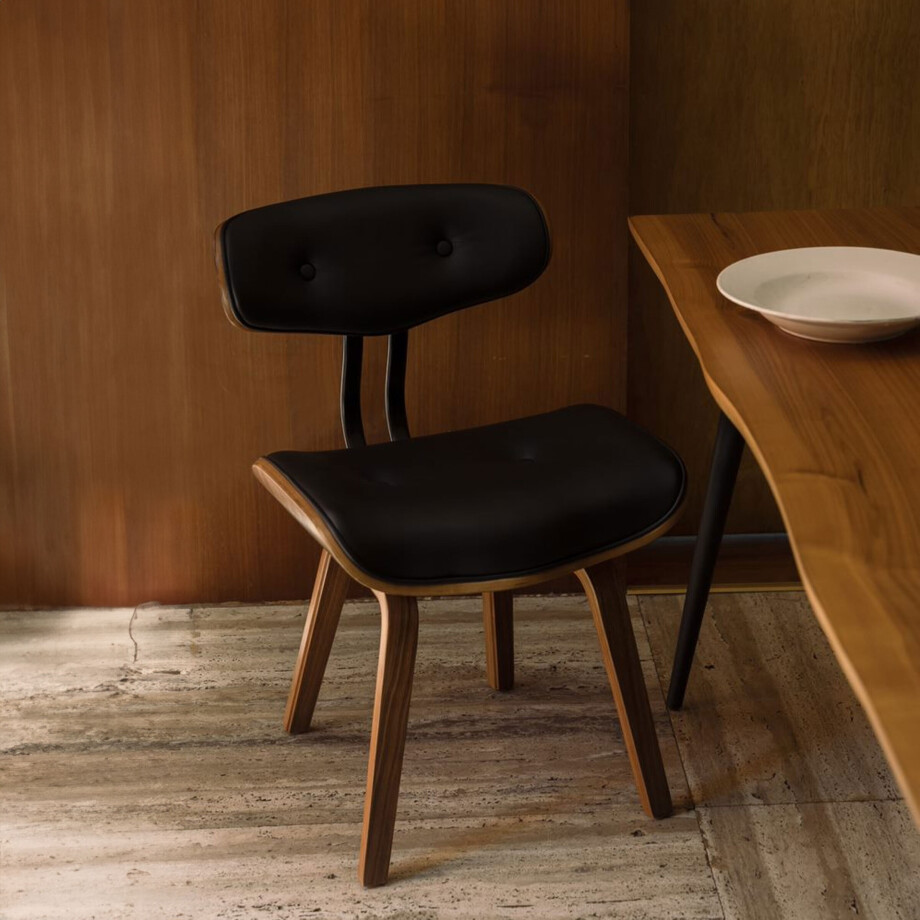Dutchbone Eetkamerstoel 'Blackwood' kleur Bruin afbeelding 1