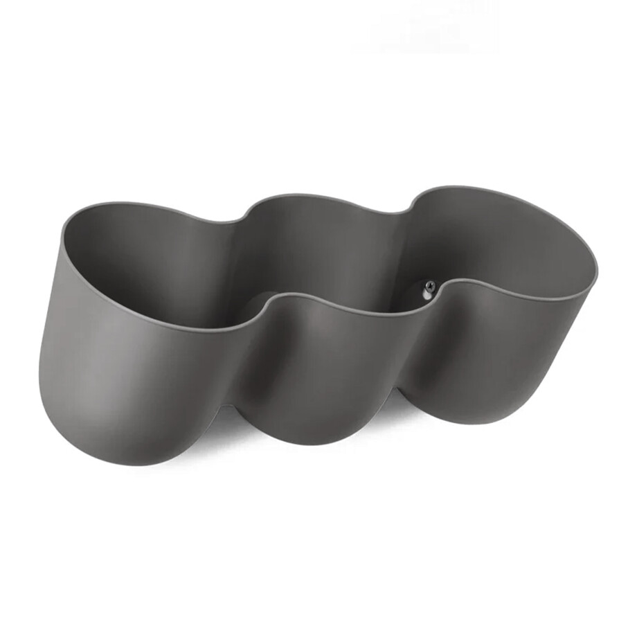 QUVIO Bloempot voor aan de wand - 15 x 43,5 cm - Antraciet afbeelding 1