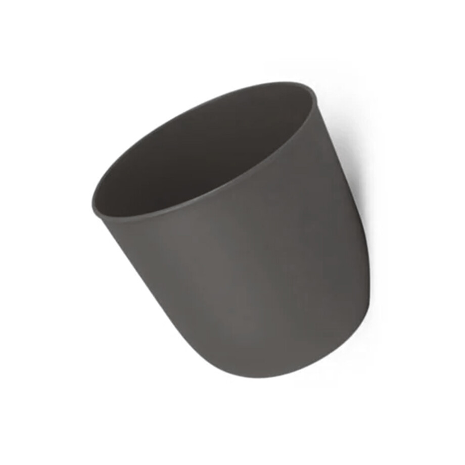 QUVIO Bloempot voor aan de wand - Diameter 15 cm - Antraciet afbeelding 1