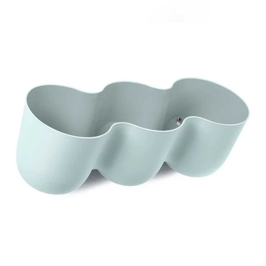 QUVIO Bloempot voor aan de wand - 15 x 43,5 cm - Lichtblauw afbeelding 1