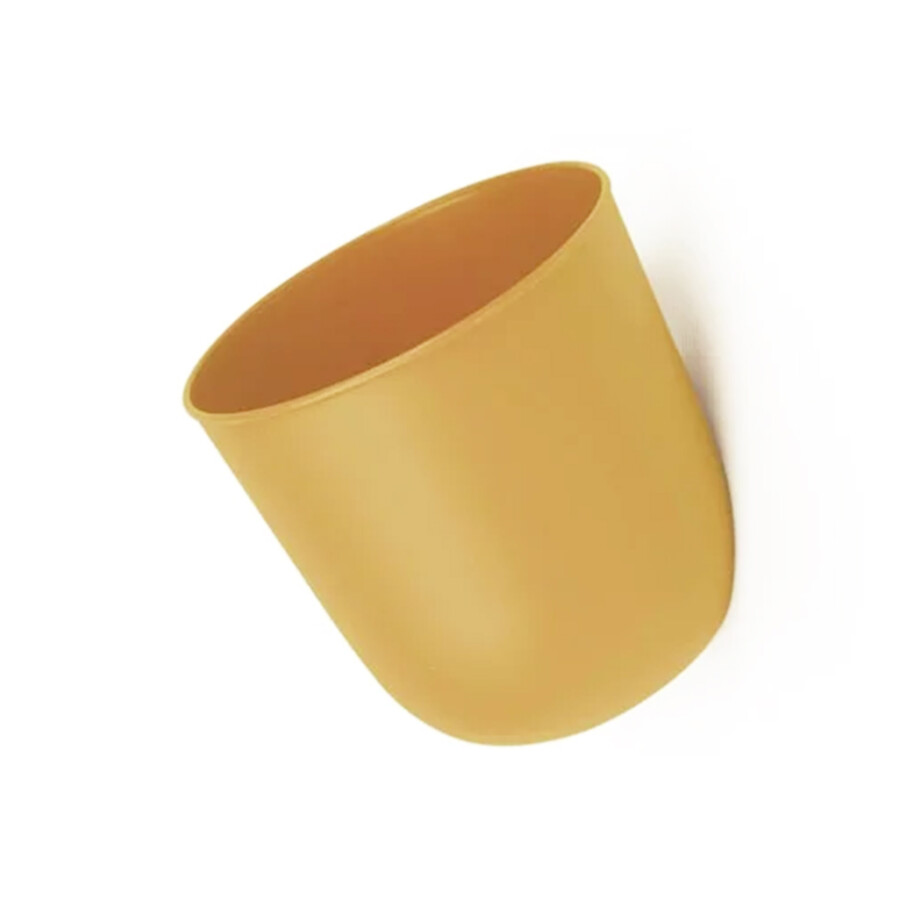 QUVIO Bloempot voor aan de wand - Diameter 15 cm - Okergeel afbeelding 1