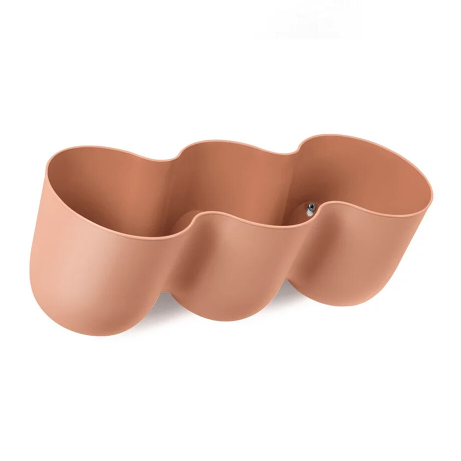 QUVIO Bloempot voor aan de wand - 15 x 43,5 cm - Terracotta afbeelding 1