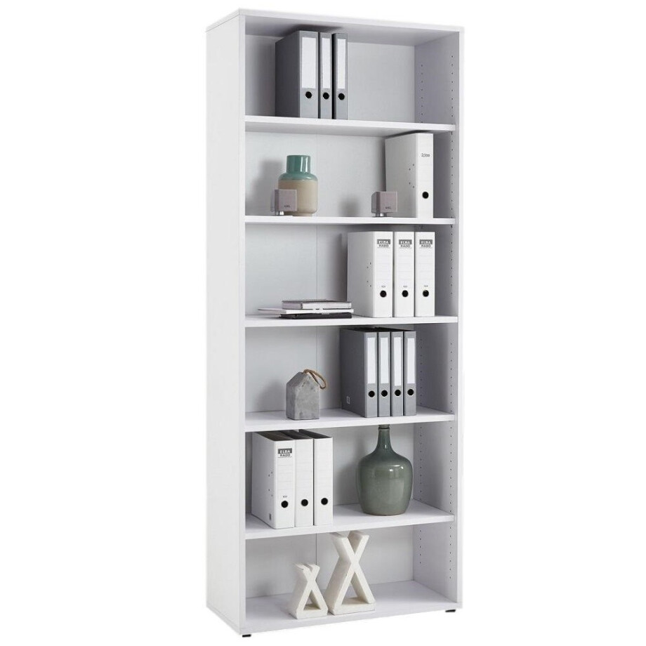 Boekenkast Calvia Extra Large van 222 cm hoog - wit afbeelding 1
