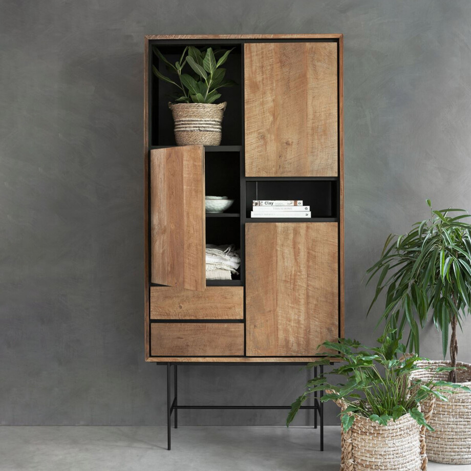 DTP Home Boekenkast 'Metropole' Teakhout, 210 x 100cm afbeelding 1