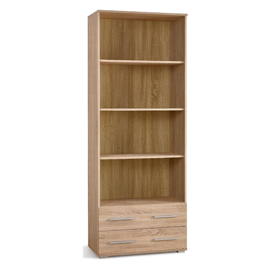 Boekenkast Lima 77 cm breed in sonoma eiken afbeelding 1