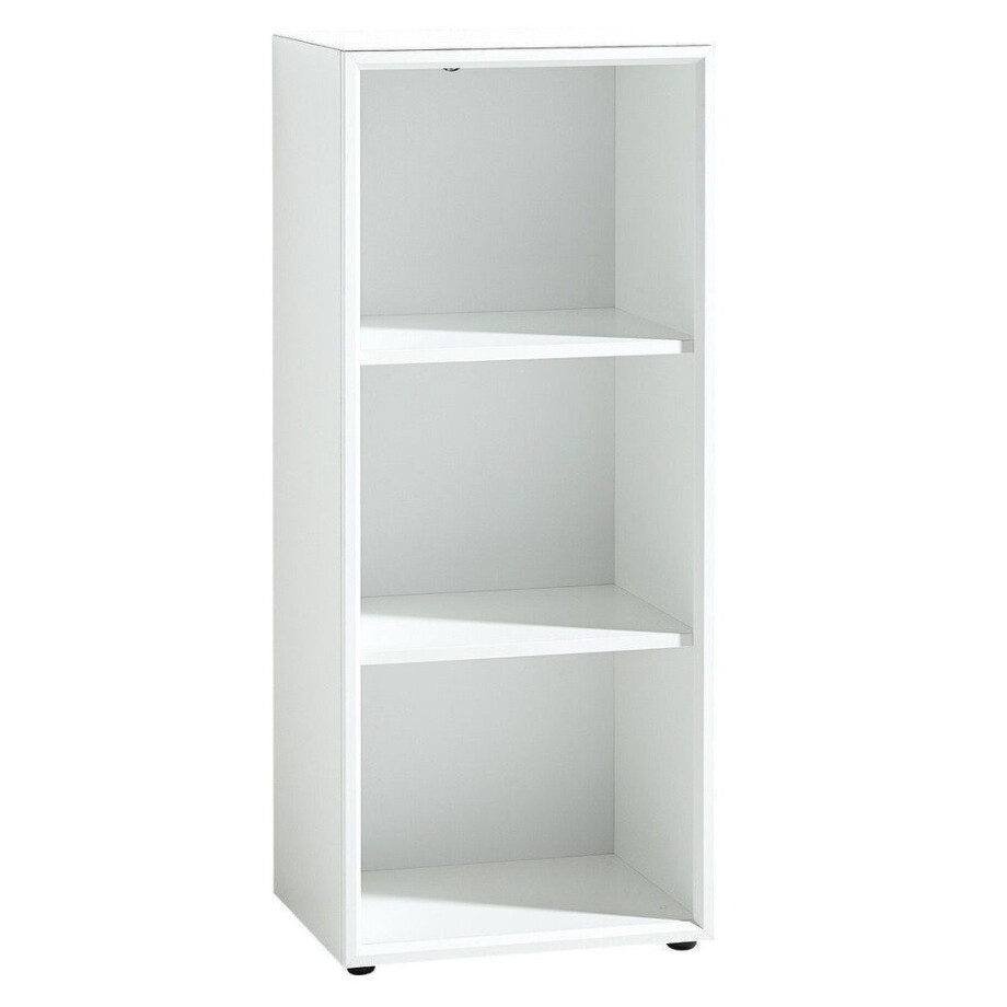 Boekenkast Monteria 120 cm hoog in wit afbeelding 1