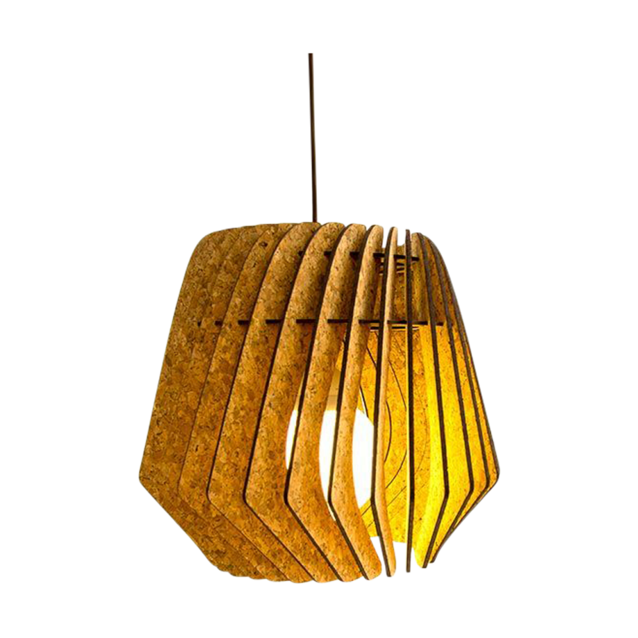 Spin M kurken hanglamp medium - met koordset zwart - Ø 37 cm Spin M kurken hanglamp medium - met koordset zwart - Ø 37 cm afbeelding 1