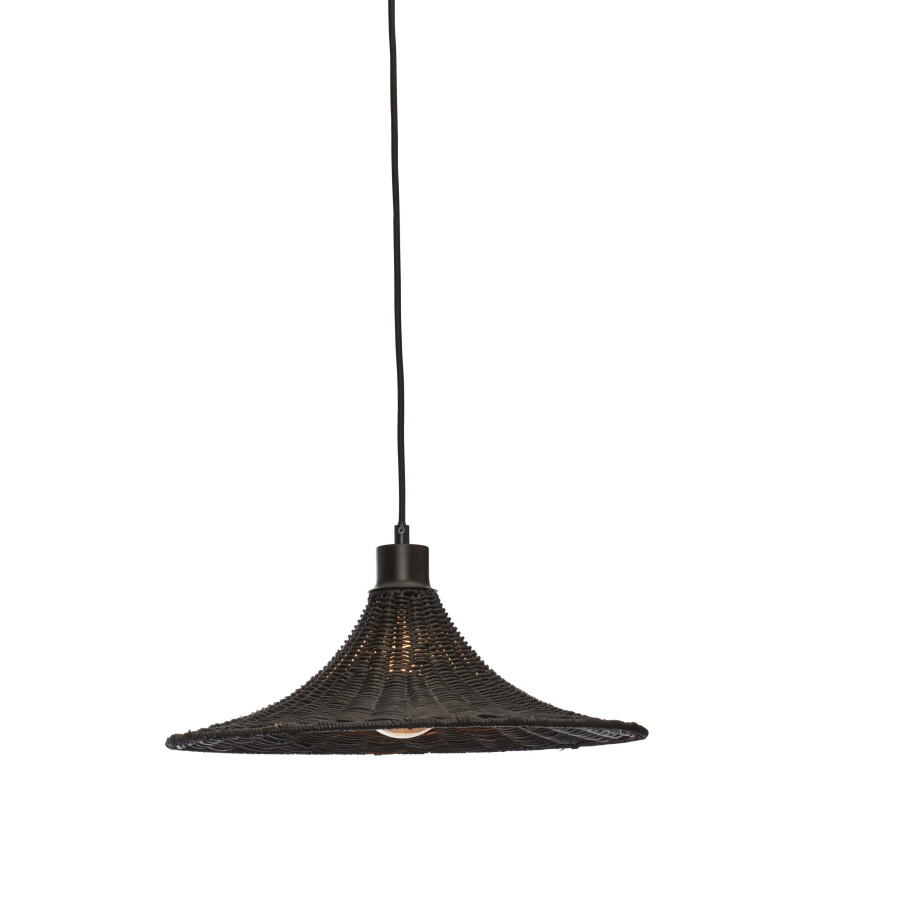 GOOD&MOJO Hanglamp 'Borabora' Rotan, 40cm, kleur Zwart GOOD&MOJO Hanglamp 'Borabora' Rotan, 40cm, kleur Zwart afbeelding 1