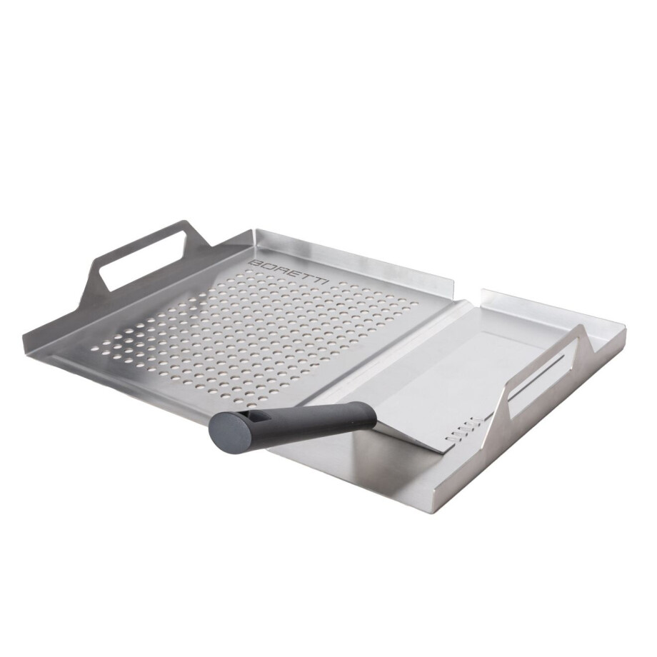 Boretti barbecue 2-in-1 grill tray met spatel 31,5x7,5x43cm - Laagste prijsgarantie! afbeelding 1