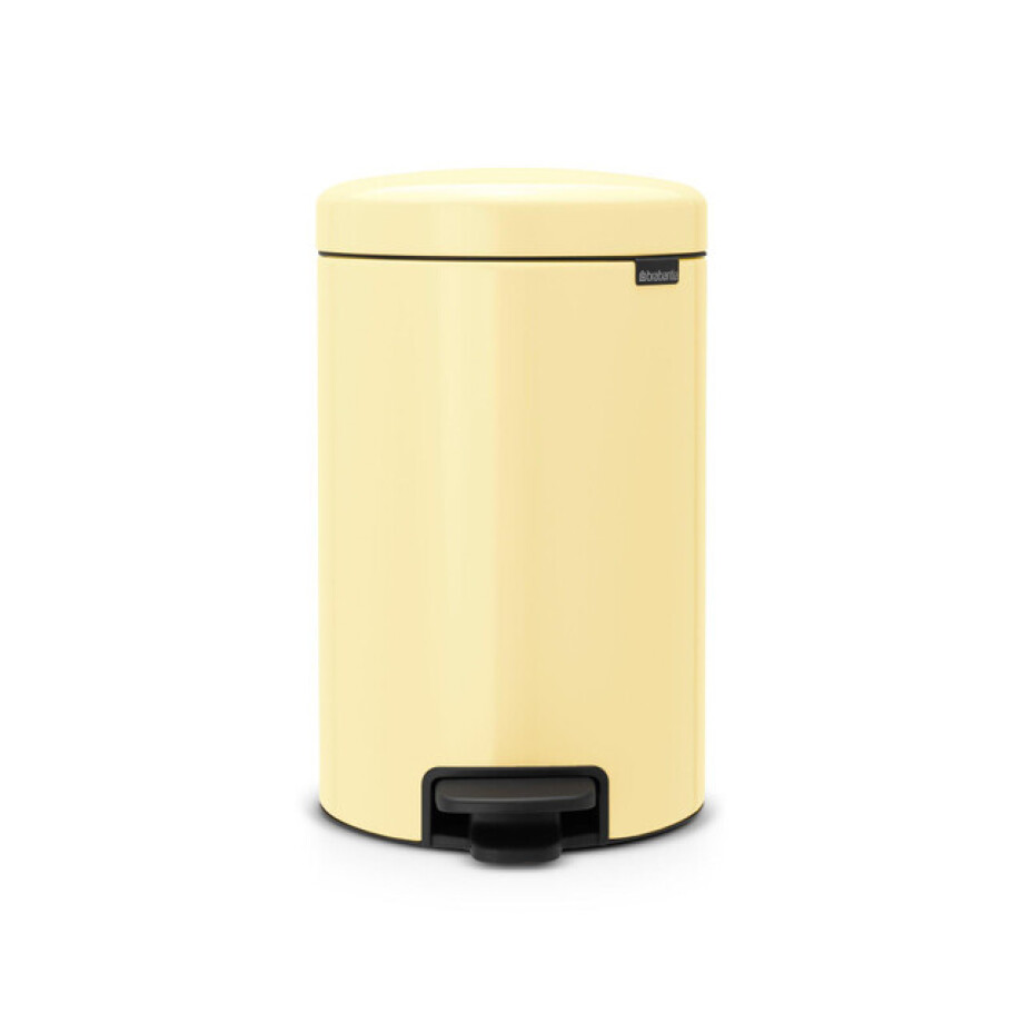 Brabantia NewIcon Pedaalemmer - 12 liter - kunststof binnenemmer - mellow yellow 233807 afbeelding 1