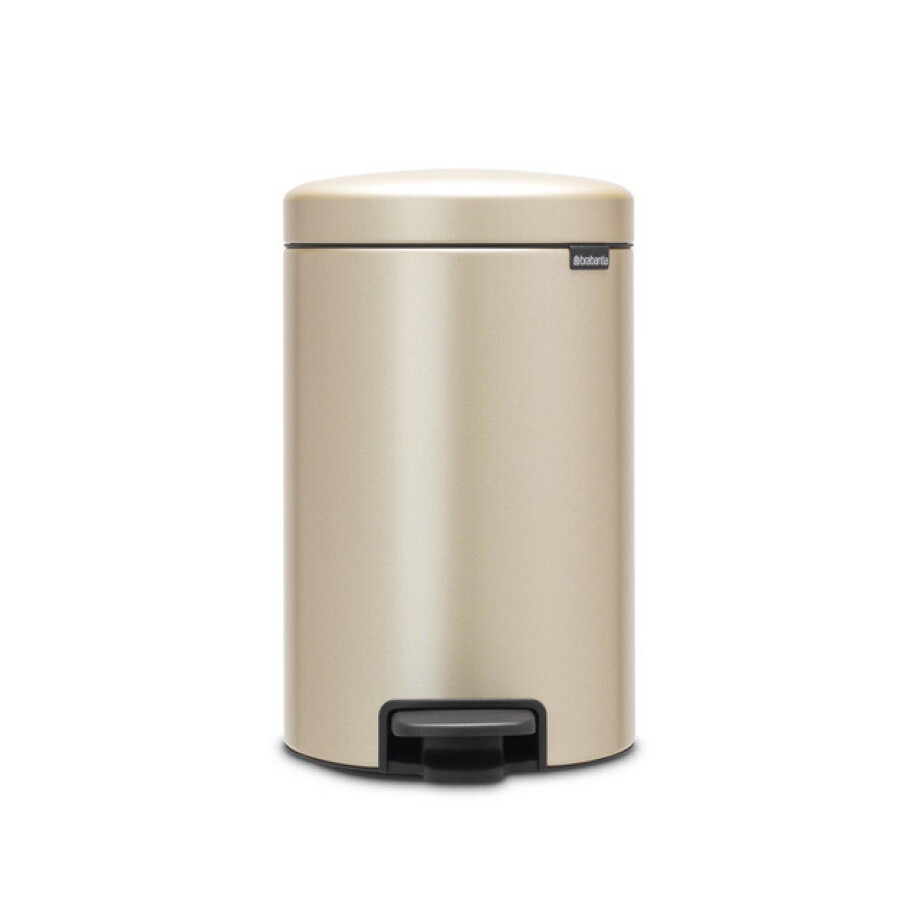 Brabantia NewIcon Pedaalemmer - 12 liter - kunststof binnenemmer - metallic gold 304446 afbeelding 1