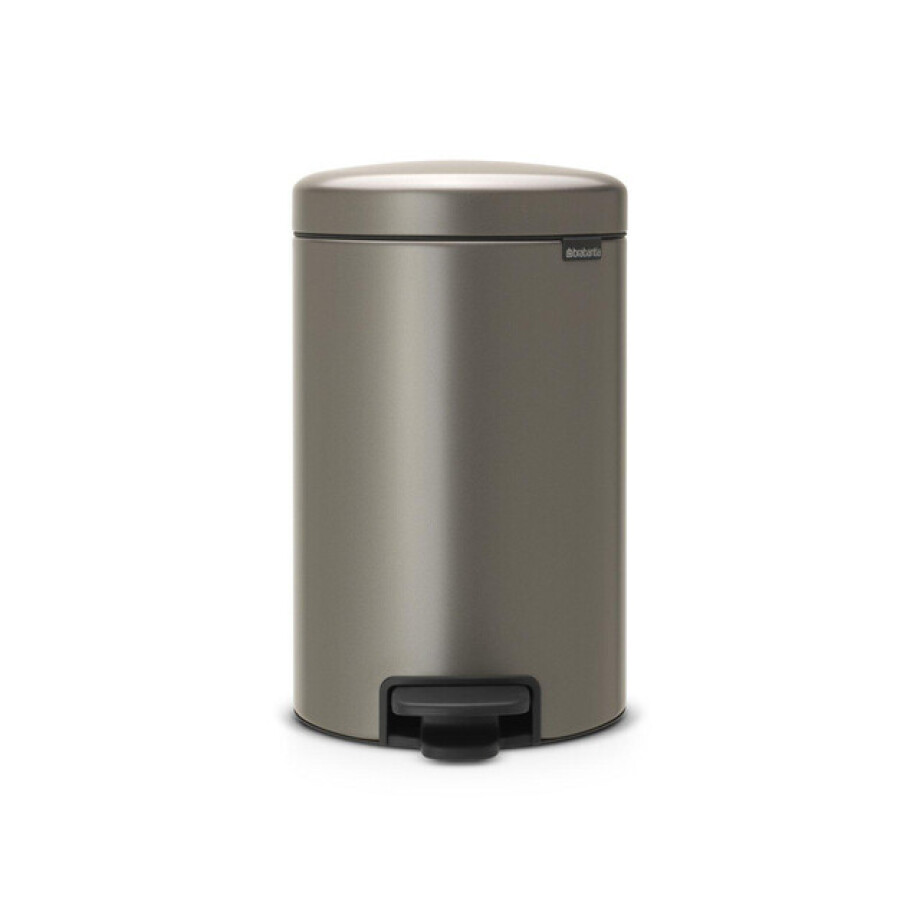 Brabantia NewIcon Pedaalemmer - 12 liter - kunststof binnenemmer - platinum 113628 afbeelding 1