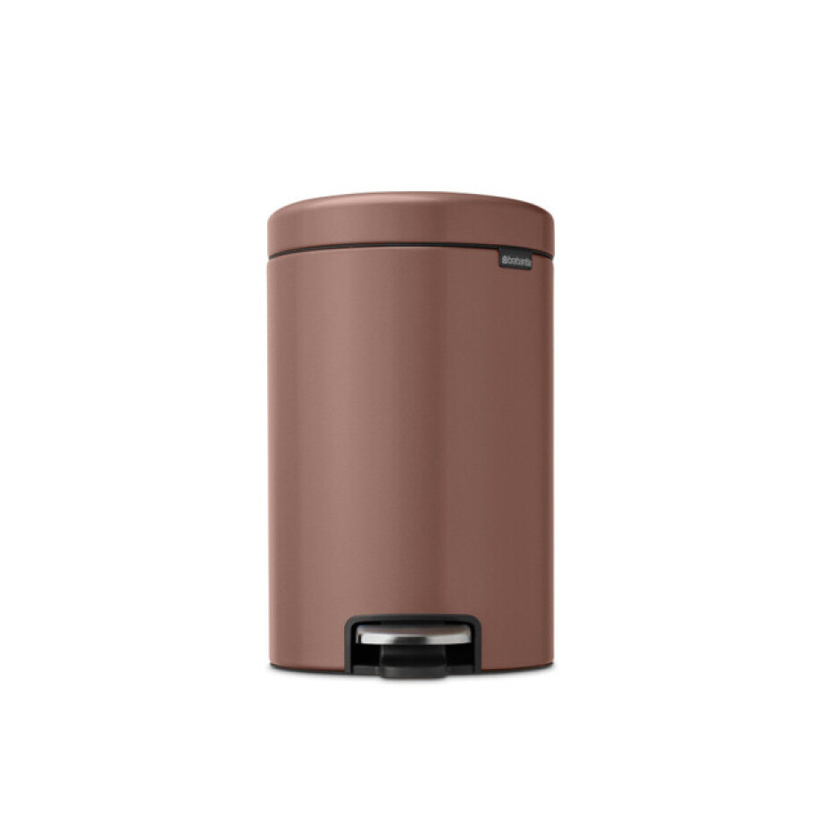 Brabantia NewIcon Pedaalemmer - 12 liter - kunststof binnenemmer - satin taupe 234002 Brabantia NewIcon Pedaalemmer - 12 liter - kunststof binnenemmer - satin taupe 234002 afbeelding 1