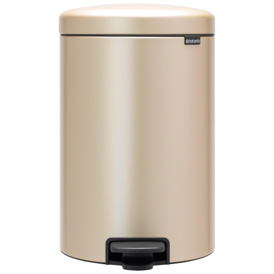 Brabantia NewIcon Pedaalemmer - 20 liter - kunststof binnenemmer - metallic gold 304460 afbeelding 1