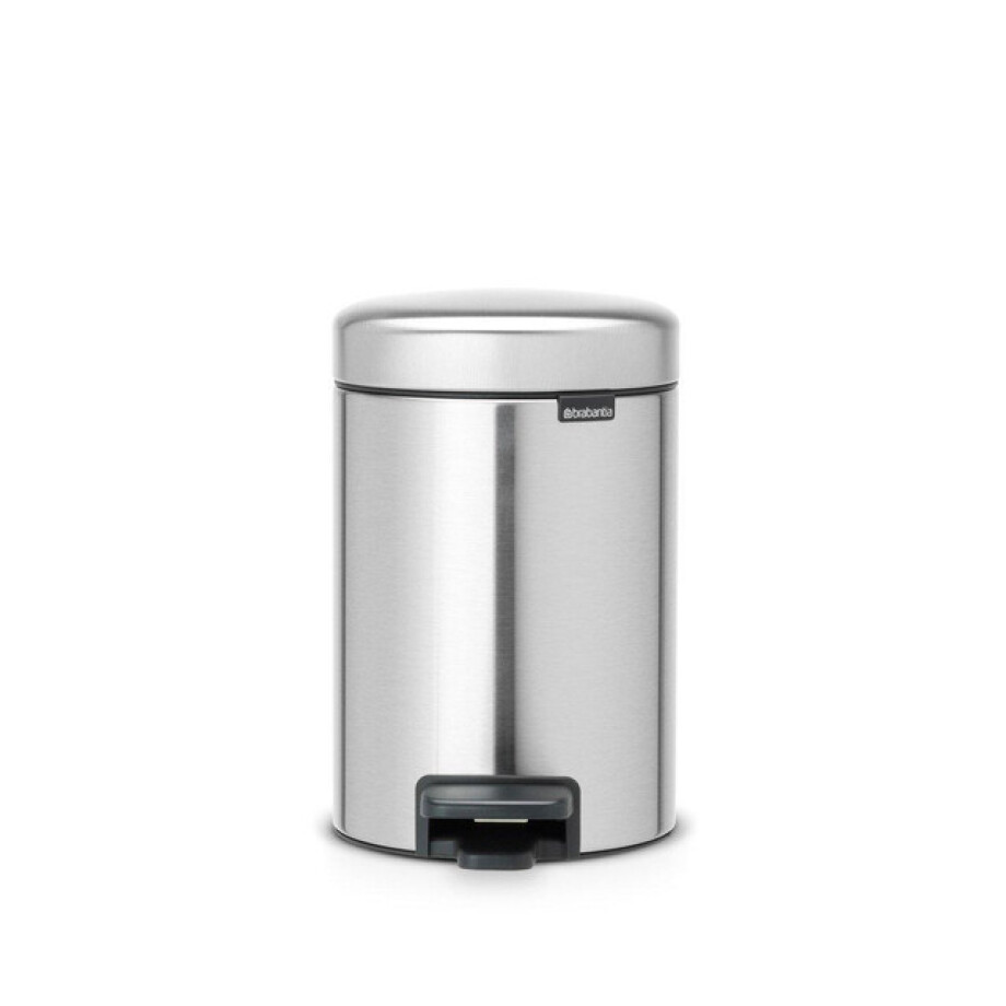 Brabantia NewIcon Pedaalemmer - 3 liter - kunststof binnenemmer - matt steel fingerprint proof 112164 afbeelding 1