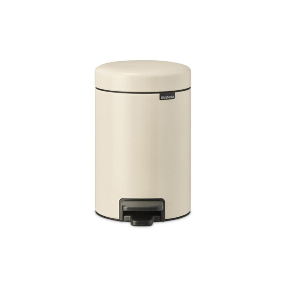 Brabantia NewIcon Pedaalemmer - 3 liter - kunststof binnenemmer - soft beige 149887 afbeelding 1