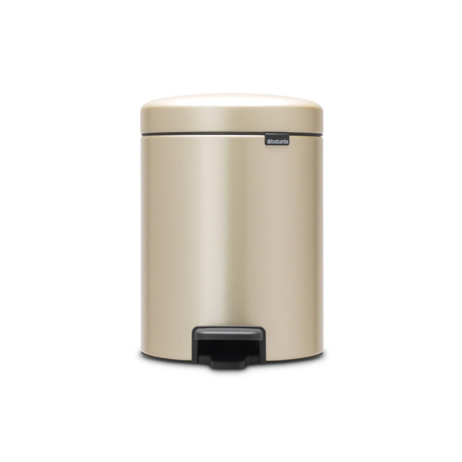 Brabantia NewIcon Pedaalemmer - 5 liter - kunststof binnenemmer - Champagne 304422 afbeelding 1