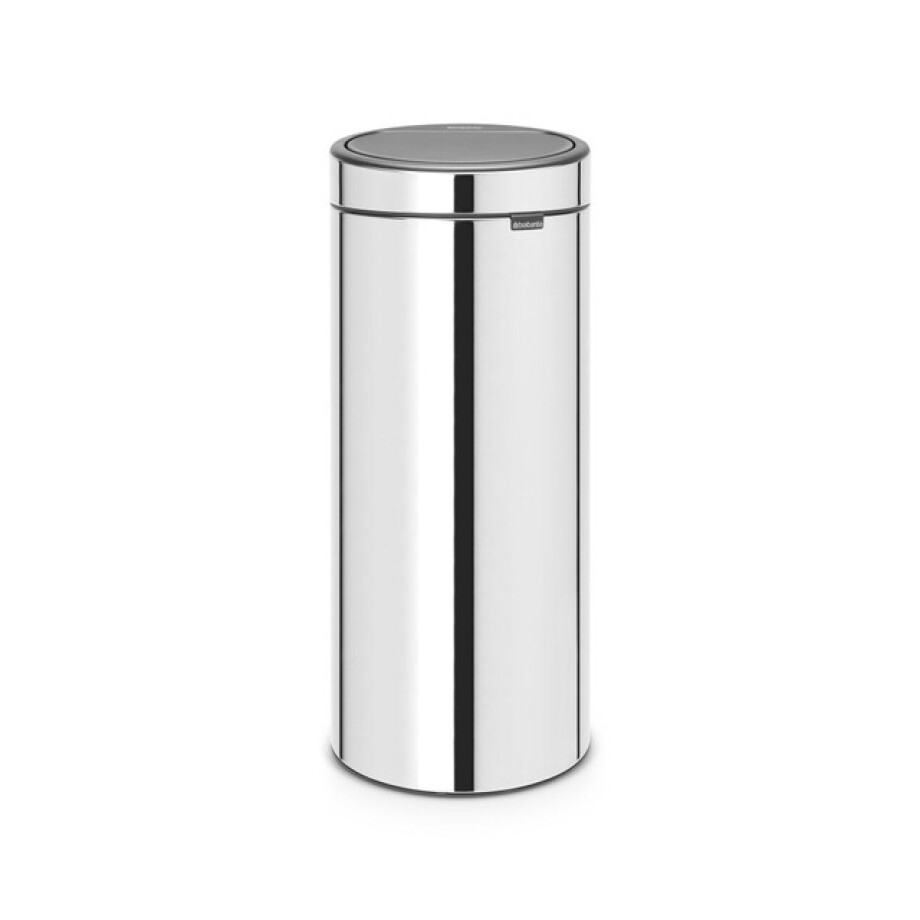 Brabantia Touch Bin Afvalemmer - 30 liter - kunststof binnenemmer - brilliant steel 115325 afbeelding 1