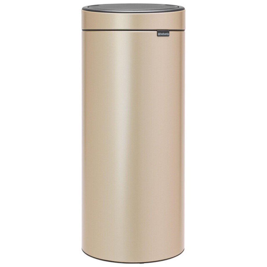Brabantia Touch Bin Afvalemmer - 30 liter - kunststof binnenemmer - metallic gold 304507 afbeelding 1