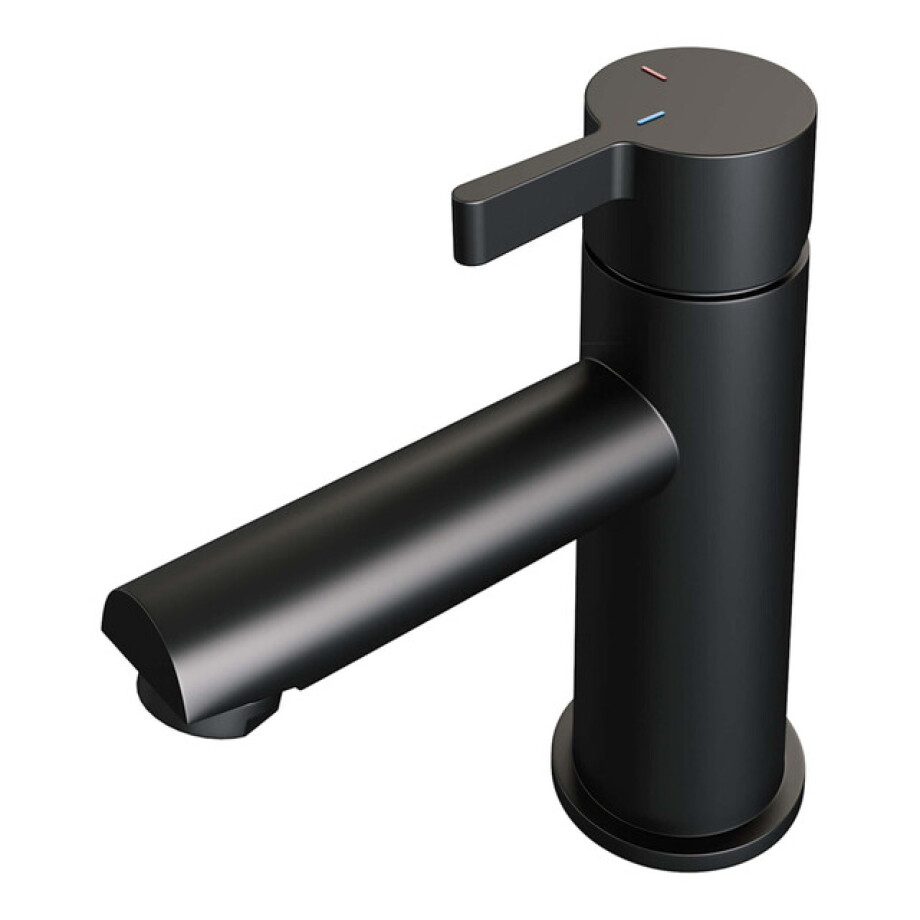 Brauer BlackEdition Wastafelmengkraan opbouw - laag - model E mat zwart 5-S-001-HD1 afbeelding 1