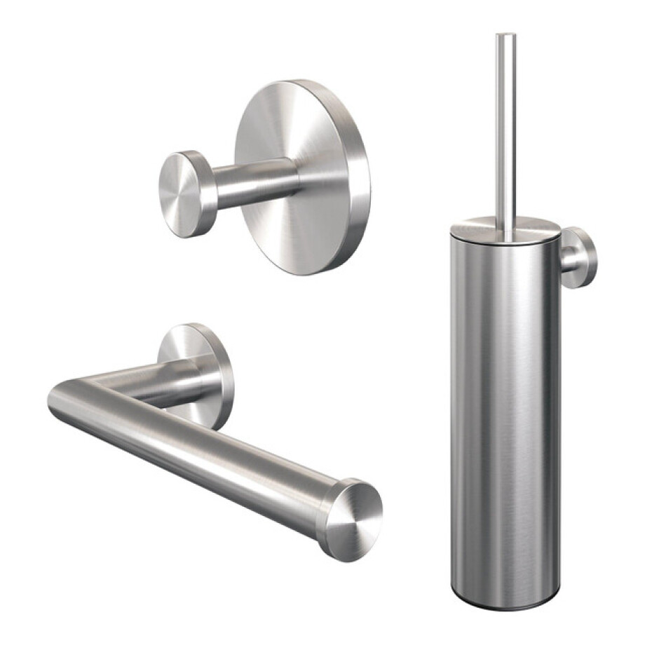 Brauer Brushed Edition Toilet Accessoireset - 3-delig - PVD - geborsteld RVS 5-NG-323 Brauer Brushed Edition Toilet Accessoireset - 3-delig - PVD - geborsteld RVS 5-NG-323 afbeelding 1