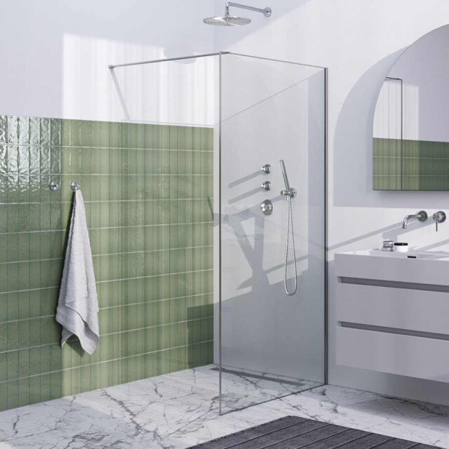 BRAUER Season Inloopdouche helder glas met frame 100x200cm - geborsteld RVS GS-SEID1H100200NG BRAUER Season Inloopdouche helder glas met frame 100x200cm - geborsteld RVS GS-SEID1H100200NG afbeelding 1