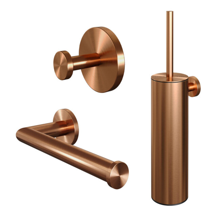 Brauer Copper Edition Toilet Accessoireset - 3-delig - PVD - geborsteld koper 5-GK-323 Brauer Copper Edition Toilet Accessoireset - 3-delig - PVD - geborsteld koper 5-GK-323 afbeelding 1
