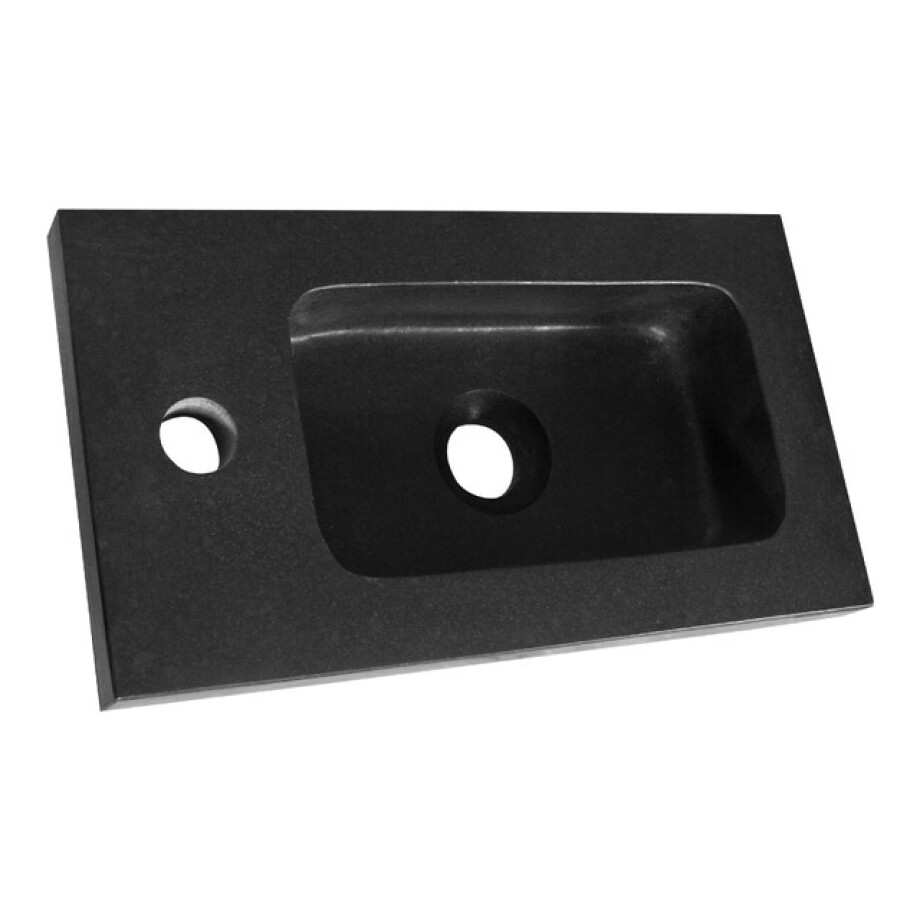 BRAUER Lava Fontein - voor fonteinkast - 40x22x3cm - 1 kraangat - zonder overloop - natuursteen - basalt FO-LA401AN BRAUER Lava Fontein - voor fonteinkast - 40x22x3cm - 1 kraangat - zonder overloop - natuursteen - basalt FO-LA401AN afbeelding 1
