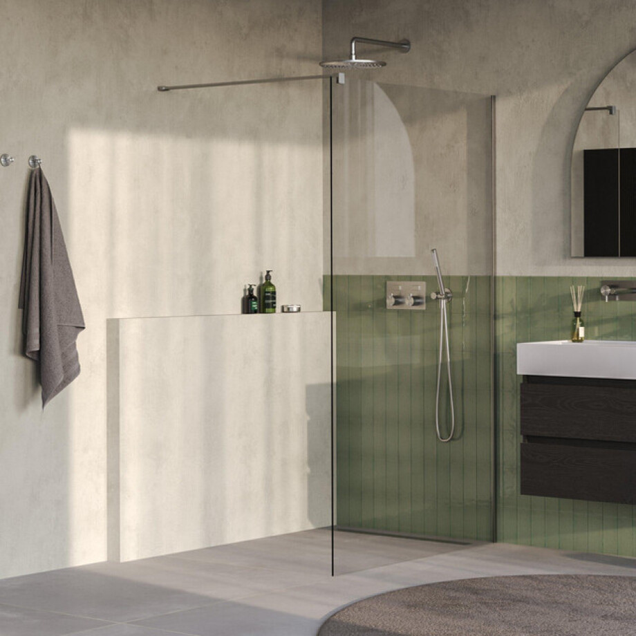 BRAUER Oblivion Inloopdouche - 110x200cm - glascoating - helder glas - Geborsteld RVS PVD GS-OBI1H110200NG BRAUER Oblivion Inloopdouche - 110x200cm - glascoating - helder glas - Geborsteld RVS PVD GS-OBI1H110200NG afbeelding 1