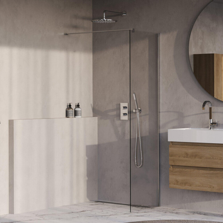 BRAUER Oblivion Inloopdouche - 50x200cm - glascoating - helder glas - Chroom GS-OBI1H50200CE BRAUER Oblivion Inloopdouche - 50x200cm - glascoating - helder glas - Chroom GS-OBI1H50200CE afbeelding 1