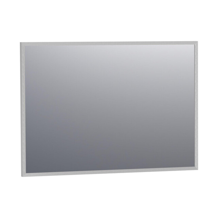 BRAUER Onyx spiegel - 100x70cm - rechthoekig - aluminium-kleurig geborsteld frame SP-ON100RHA afbeelding 1