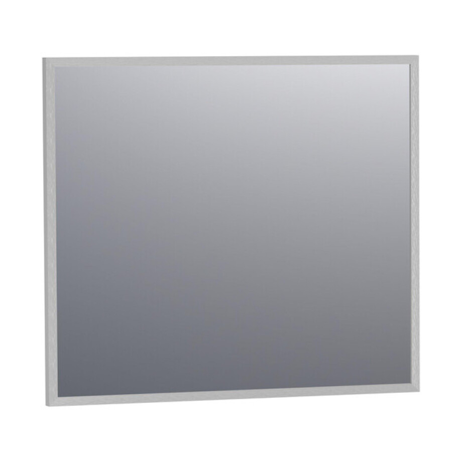 BRAUER Onyx spiegel - 80x70cm - rechthoekig - aluminium-kleurig geborsteld frame SP-ON80RHA afbeelding 1