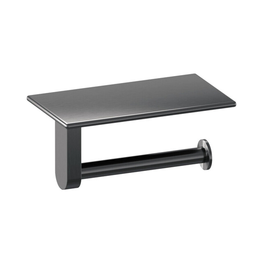 Brauer toiletrolhouder - 18cm - Gunmetal geborsteld 5-GM-223 Brauer toiletrolhouder - 18cm - Gunmetal geborsteld 5-GM-223 afbeelding 1