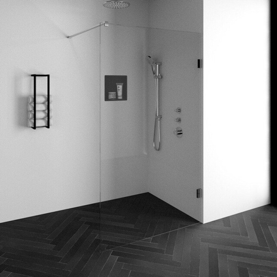 BRAUER Void inloopdouche helder glas 120x200 incl. glascoating chroom GS-VOI1H120200CE BRAUER Void inloopdouche helder glas 120x200 incl. glascoating chroom GS-VOI1H120200CE afbeelding 1