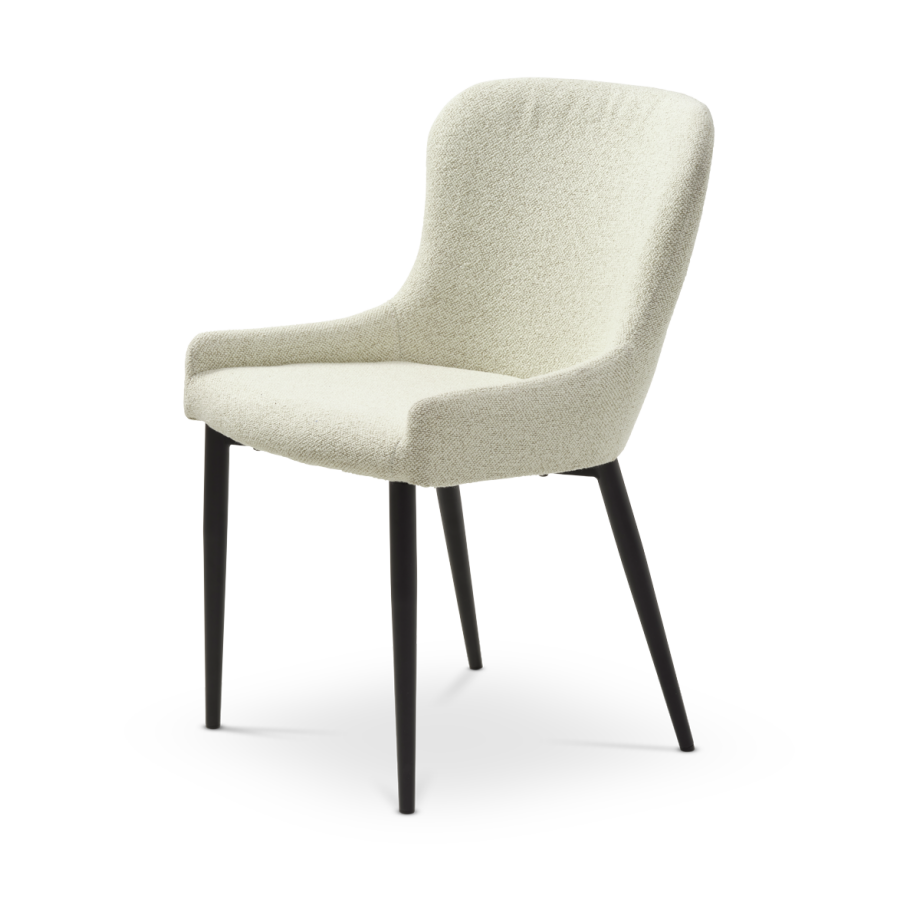 Brigitta eetkamerstoel bouclé crème Brigitta eetkamerstoel bouclé crème afbeelding 1