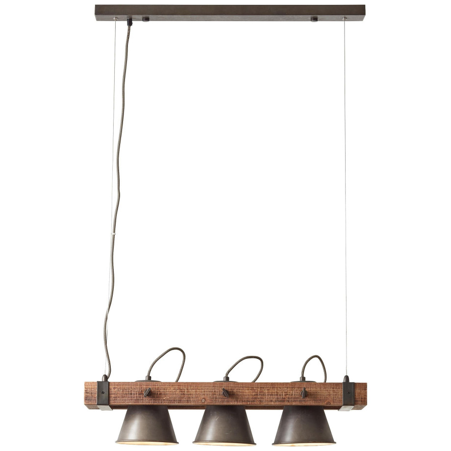 Brilliant Leuchten Hanglamp Decca Hanglamp 3 fittingen zwart staal (1 stuk) afbeelding 1