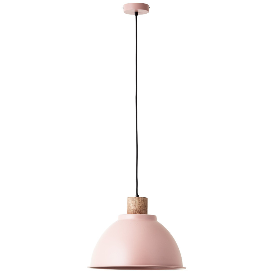 Brilliant Leuchten Hanglamp Erena Hoogte 120 cm, Ø 38 cm, E27, inkortbaar, metaal/hout afbeelding 1