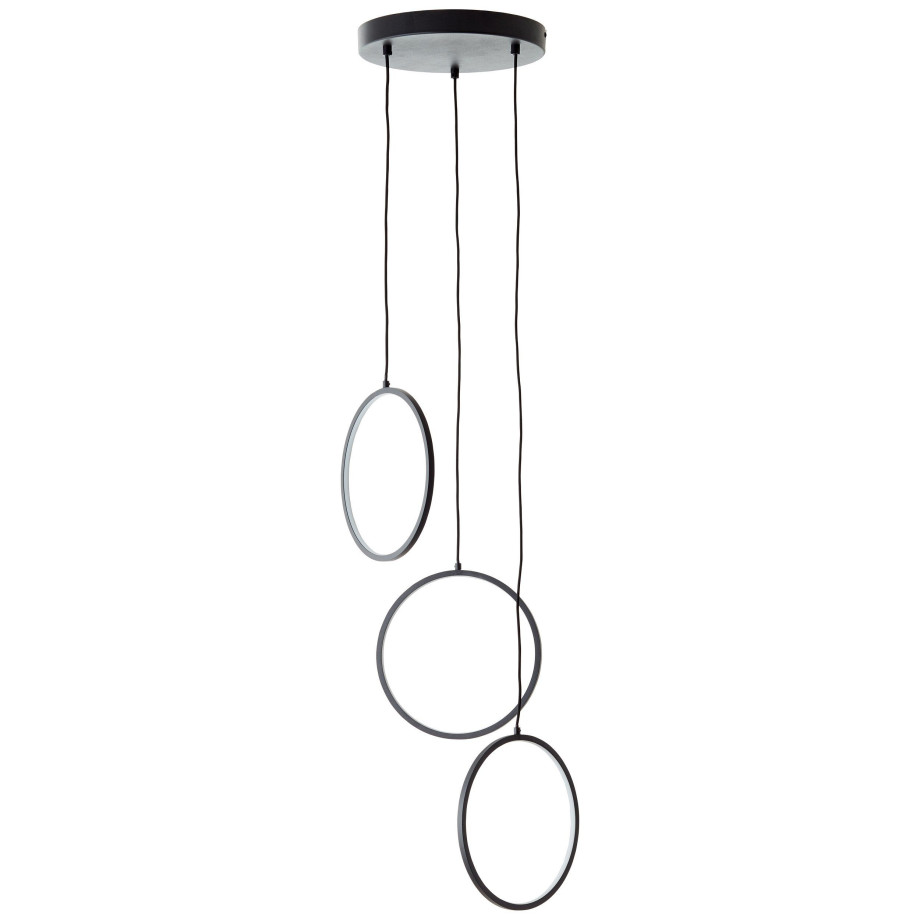 Brilliant Leuchten Led-hanglamp Chaumont Hoogte 150 cm, uitschuifbaar 45 cm, 3100 lm, aluminium, zwart afbeelding 1